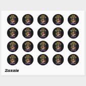 Verbannen bigoten ronde sticker (Vel)