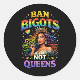 Verbannen bigoten ronde sticker
