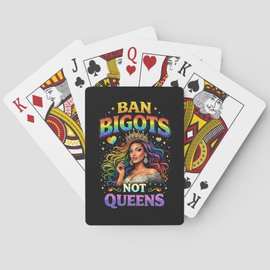 Verbannen bigotten pokerkaarten (Achterkant)