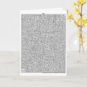 Verbazend Labyrint! Mayan 1 Wenskaart Kaart (Gele Bloem)