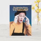 Verbazende Pierre Opening Night Card Kaart (Gele Bloem)