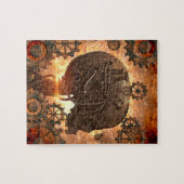 Verbazende steampunk Schedel met toestellen Legpuzzel (Horizontaal)