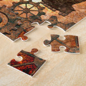 Verbazende steampunk Schedel met toestellen Legpuzzel (Zijkant)
