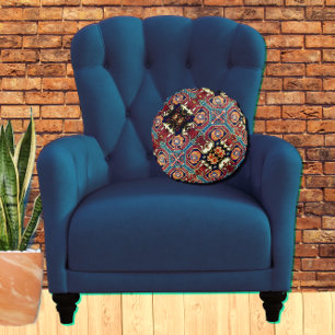 Verbazingwekkend Abstract Antiek Oriental Rug Desi Rond Kussen