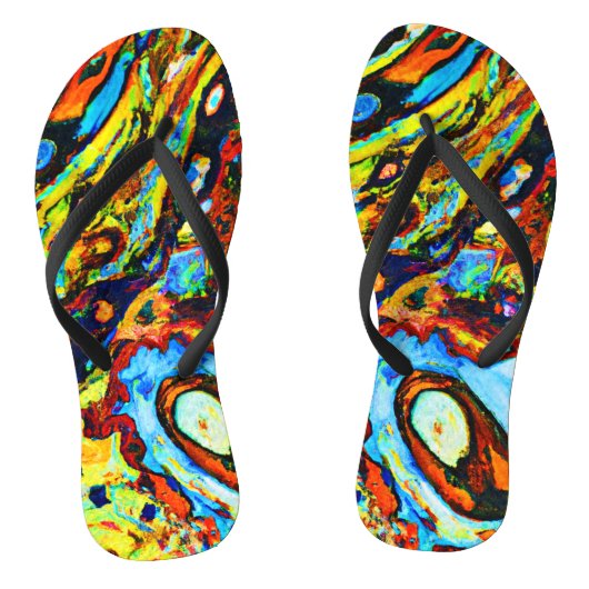Verbazingwekkend abstract patroon teenslippers (Voetbed)