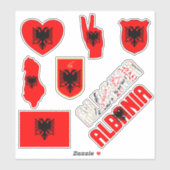 Verbazingwekkend Albanese nationale symbolen Sticker (Vel)