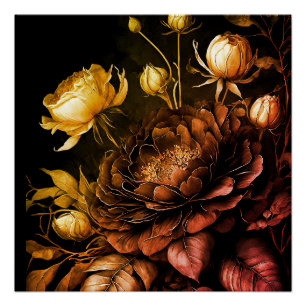 Verbazingwekkend arrangement Roest Accent  Flowers Perfect Poster