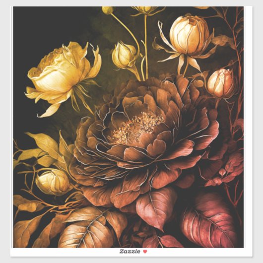 Verbazingwekkend arrangement Roest Accent  Flowers Sticker (Vel)