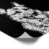 Verbazingwekkend B&W-mozaïek Duits Shepherd Poster (Hoek)