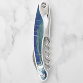 Verbazingwekkend blauw gekleurd abstract kurkentrekker (Achterkant)