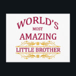 Verbazingwekkend broertje briefkaart<br><div class="desc">Zo'n leuk ontwerp om 's werelds meest verbazingwekkende kleine broertje mee te eren.</div>