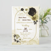 Verbazingwekkend bruin ivoorgoud florale geometris kaart (Staand voorkant)