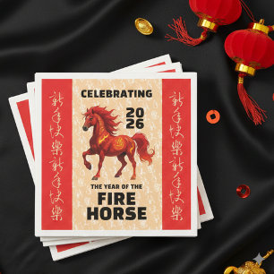 Verbazingwekkend Chinees Jaar van het Vuurpaard 20 Servet