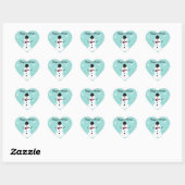 Verbazingwekkend, cool, blauw kerstman hart sticker (Vel)
