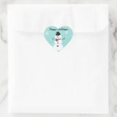 Verbazingwekkend, cool, blauw kerstman hart sticker (Tas)
