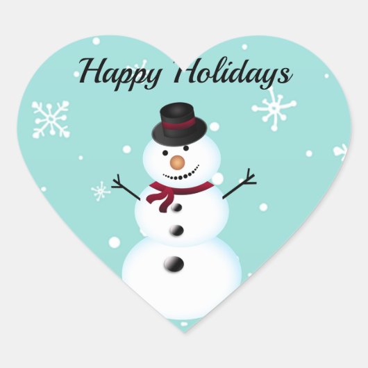 Verbazingwekkend, cool, blauw kerstman hart sticker (Voorkant)
