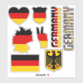 Verbazingwekkend Duitsland vormt nationale symbole Sticker (Vel)