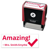 "Verbazingwekkend" + Eigen aanspreeknaam Rubber St Zelfinktende Stempel (In situ)
