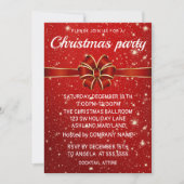 Verbazingwekkend, elegant, Red Shine-kerstuitnodig Kaart (Voorkant)