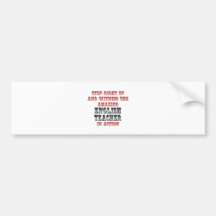 Verbazingwekkend Engels leraar in actie Bumpersticker