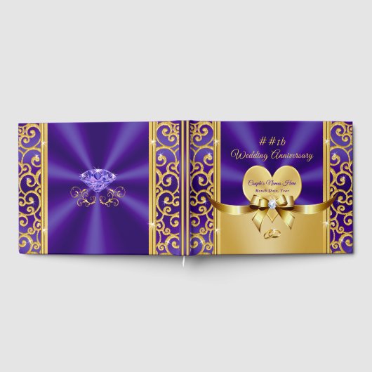 Verbazingwekkend gepersonaliseerd huwelijksjubileu gastenboek (Volledig)