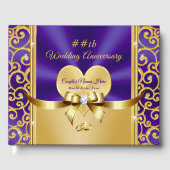 Verbazingwekkend gepersonaliseerd huwelijksjubileu gastenboek (Voorkant)