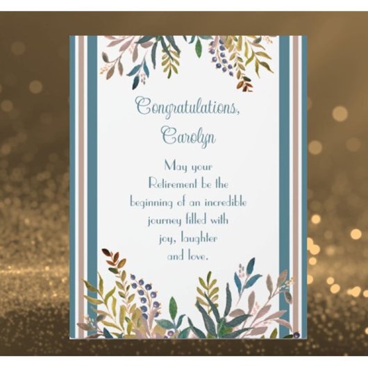 Verbazingwekkend geschenk! Aangepaste aftredingspl Fotoplaat