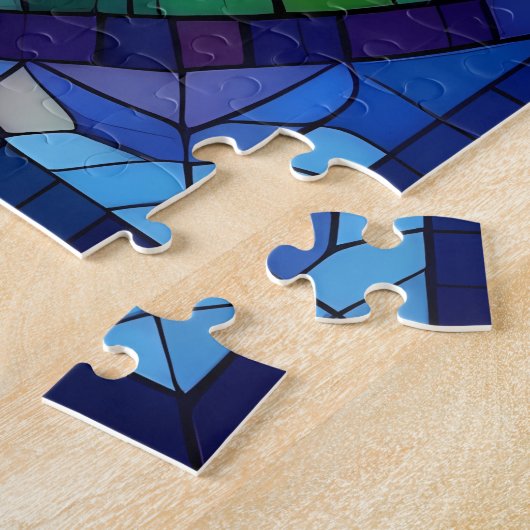 Verbazingwekkend Glas in lood Mozaïek Kattenportre Legpuzzel (Zijkant)