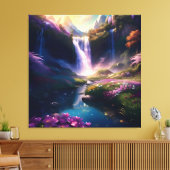 Verbazingwekkend glorieus pracht waterval landscha canvas afdruk (Insitu (Woonkamer))