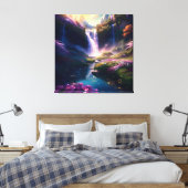 Verbazingwekkend glorieus pracht waterval landscha canvas afdruk (Insitu (Slaapkamer))