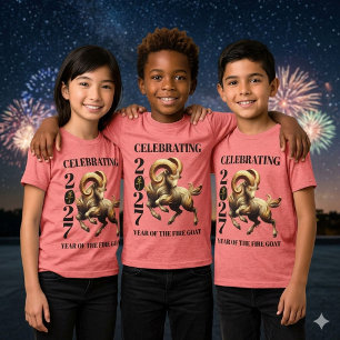 Verbazingwekkend Gouden Chinees Jaar van de Vuur G Tri-Blend Shirt