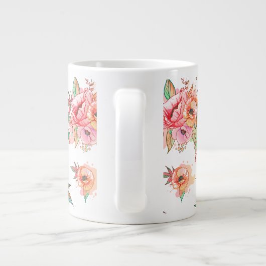 verbazingwekkend grote koffiekop (Achterkant)