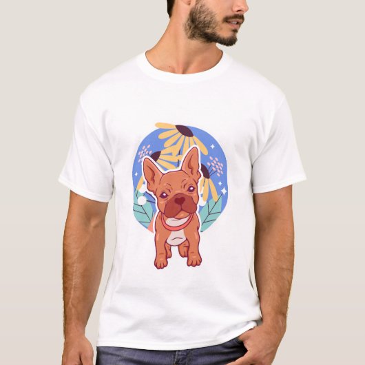 Verbazingwekkend hond cartoon karakter t-shirt (Voorkant)