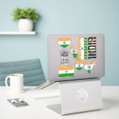 Verbazingwekkend India vormen nationale symbolen Sticker (Laptop op bureau)