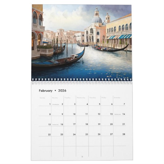 Verbazingwekkend Italië 2024 Maandelijkse jaarkale Kalender (Feb 2026)