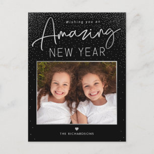 Verbazingwekkend Jaar Modern Happy Nieuwjaar Foto  Feestdagenkaart