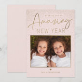 Verbazingwekkend jaar moderne, gelukkige nieuwjaar feestdagenkaart (Voorkant / Achterkant)