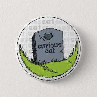Verbazingwekkend kat gravestone ronde button 5,7 cm