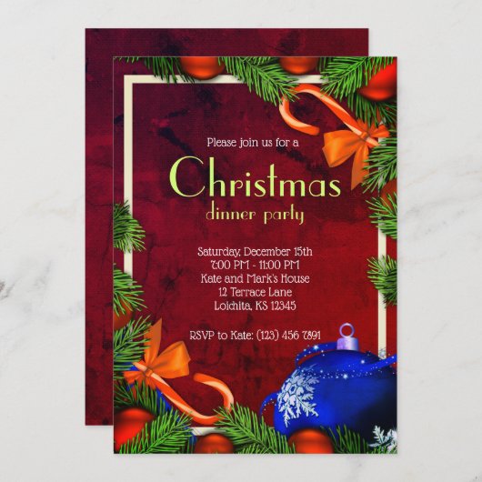 Verbazingwekkend kerstfeest kaart (Voorkant / Achterkant)