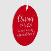 Verbazingwekkend klarinet ornament (voorkant)