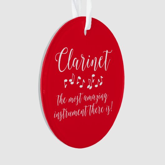 Verbazingwekkend klarinet ornament (voorkant)