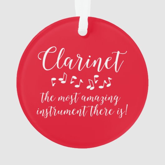 Verbazingwekkend klarinet ornament (achterkant)