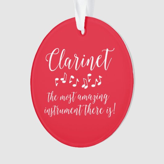 Verbazingwekkend klarinet ornament (voorkant)