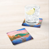 verbazingwekkend kleurrijk abstract landschap kartonnen onderzetters (Insitu)