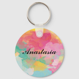 Verbazingwekkend kleurrijk met jouw naam sleutelhanger
