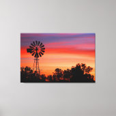 Verbazingwekkend kleurrijke dagzonnopwindmolen canvas afdruk (Voorkant)