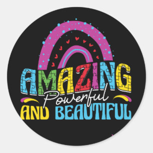 Verbazingwekkend krachtig en mooi ronde sticker