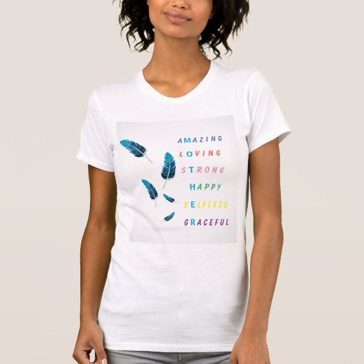 Verbazingwekkend liefhebbend sterke Happy Moeder F T-shirt (Voorkant)
