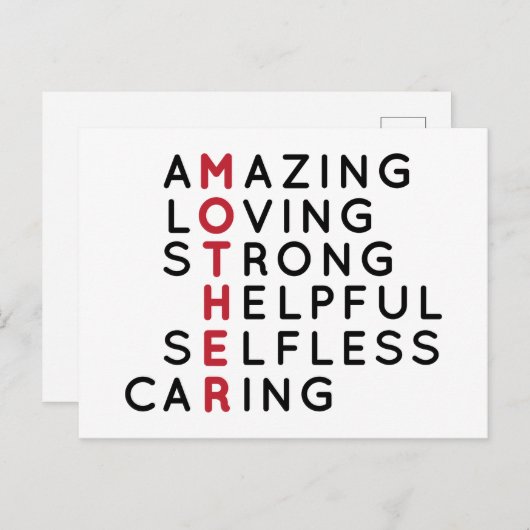 Verbazingwekkend liefhebbend, zeer nuttig, onbaatz briefkaart (Voorkant / Achterkant)