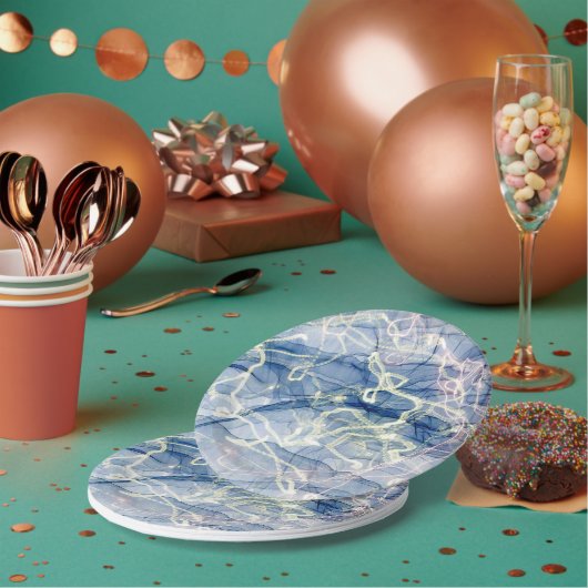 Verbazingwekkend marbling! papieren bordje (Multi)